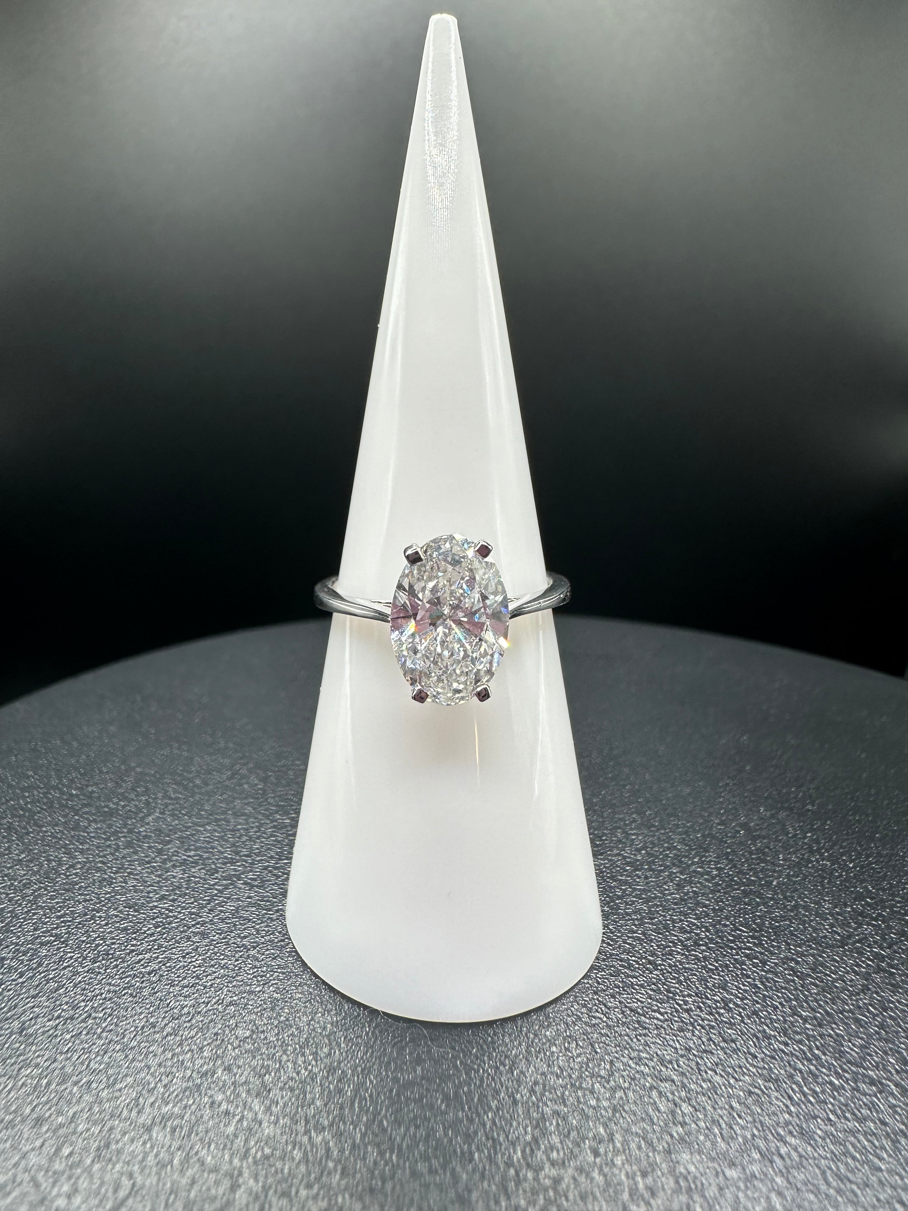 2.47 ct oval diamond ring